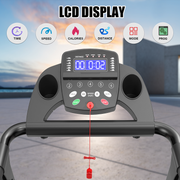 Foldable Treadmill for Home, 2.5HP Portable Treadmill with Handles, 300 lbs Capacity, APP Control & LED Display - Black Steel Fitness Walking， Free Shipping
