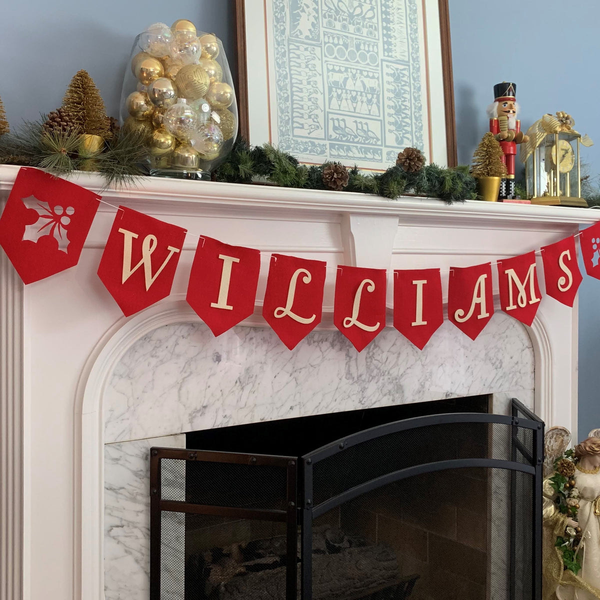 Personalized Holiday Felt Garland