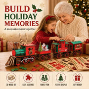 DIY Christmas Wooden Train 3D Puzzle Kit