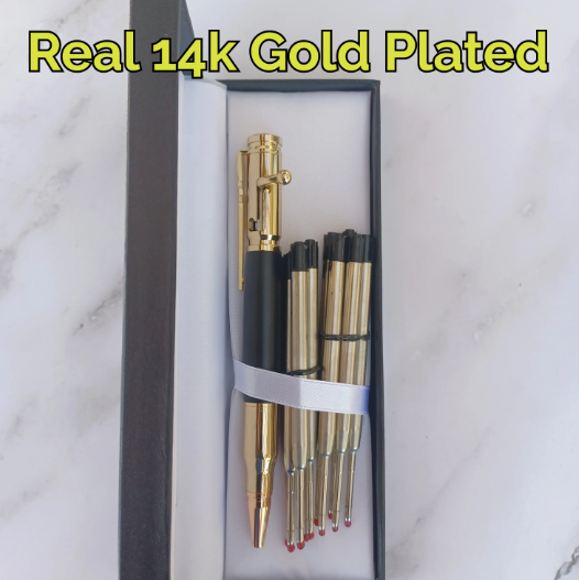 Stress Relief Bolt Action Work Pens, Great for Stress Relief Fidgeting, 62%-68% Copper Brass, Tactical Bolt Action Pen