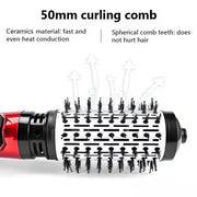 2-in-1 Hot Air Styler & Rotating Hair Dryer Brush – Ceramic Ionic, 3-Heat, Dual Brush Heads