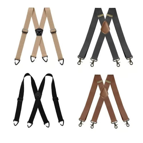 📏 Adjustable Work Suspenders | Classic X-Back Support