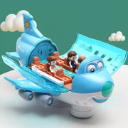 Kids Bump & Go Toy Airplane with LED Lights
