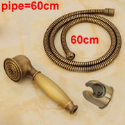 Antique Solid Brass Hand Shower Set Brass Wall-Mounted Handheld Shower