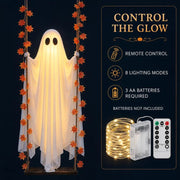 ⏰Last day Promotion 🔥-✨LED Light-Up Swinging Ghost Halloween Decoration👻🍁