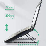 Adjustable Foldable Heat-Dissipating Plastic Laptop Stand, Computer Stand for Laptop, Portable Desktop Laptop Holder Accessory #GLOBAL PICKS