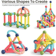 STEM Magnetic Building Toys – Kids Magnet Stick & Ball Construction Set