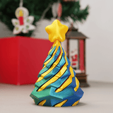 3D Printed Christmas Tree Spiral Stacking Toy – Multicolor Fidget Desk Decor