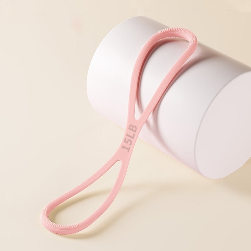 🌸 8-Shaped Silicone Resistance Band with Massage Grip