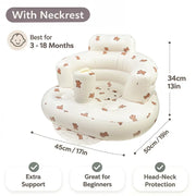 Inflatable Baby Seat — Built-In Pump, Easy to Pack & Store