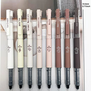 Coffee Theme Liquid Quick-drying Ink Gel Pen, No Smear Soft Touch Pen for Note Taking Drawing School Office Stationery Supplies, Aesthetic Pens