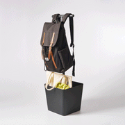 Backpack Stand With Cubby - Steel