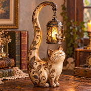 🐱✨ Little Guardian Cat Lantern™ | Vintage Lighted Sculpture