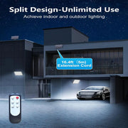 1pc-400LED Solar Wall Light with 5m Cable, Motion Sensor, 3 Modes, IP65 Waterproof Outdoor Light