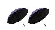 ☔12-Rib Large Foldable Windproof Umbrella