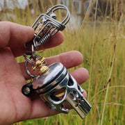 Piston art skull keychain （pendant/flashlight）