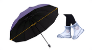 ☔12-Rib Large Foldable Windproof Umbrella