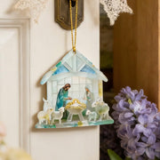 🏆🌊Christmas scene Jesus  pendant-natural art