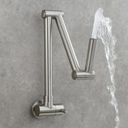 Brass Folding Kitchen Faucet Two-Joint Swing Arm Single Cold Water Tap