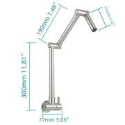 Brass Folding Kitchen Faucet Two-Joint Swing Arm Single Cold Water Tap