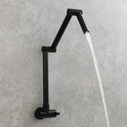 Brass Folding Kitchen Faucet Two-Joint Swing Arm Single Cold Water Tap