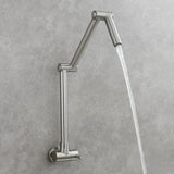 Brass Folding Kitchen Faucet Two-Joint Swing Arm Single Cold Water Tap
