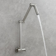 Brass Folding Kitchen Faucet Two-Joint Swing Arm Single Cold Water Tap