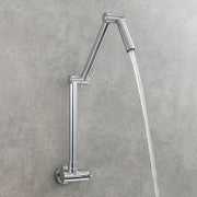 Brass Folding Kitchen Faucet Two-Joint Swing Arm Single Cold Water Tap