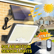 172 LED Solar Wall Light, 5m Cable