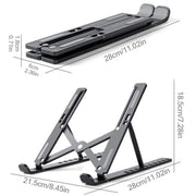 Adjustable Foldable Heat-Dissipating Plastic Laptop Stand, Computer Stand for Laptop, Portable Desktop Laptop Holder Accessory #GLOBAL PICKS
