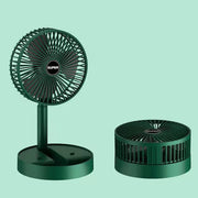 Telescopic Folding Fan – 180° Rotating, 3-Speed, USB Powered, Foldable & Washable