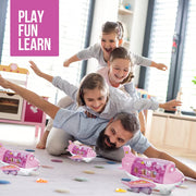 Kids Bump & Go Toy Airplane with LED Lights