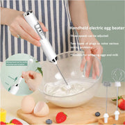 Cordless Rechargeable Handheld Milk Frother, Electric 3-Speed Wand with 3 Detachable Stainless Steel Whisks, Kitchen Mixer for Latte, Cappuccino, Matcha, Cordless Milk Frother