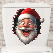 💥🎁"Santa's Breaking In!" 🎅🏿🎅2D Creative Christmas Santa Wall Stickers