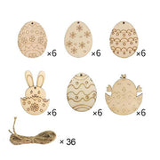 DlY Easter Wood Egg Slices