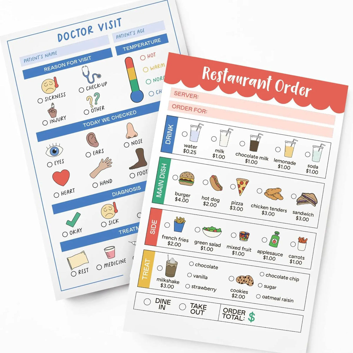 Play Pretend Notepads
