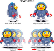 Electric Space Duck: Interactive Walking & Dancing Toy with Dazzling Lights and Fun Sounds for Toddlers