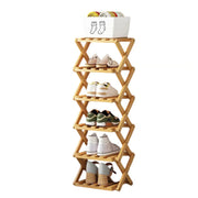 Durable Foldable Bamboo Shoe Rack