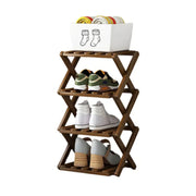 Durable Foldable Bamboo Shoe Rack