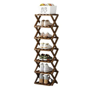 Durable Foldable Bamboo Shoe Rack