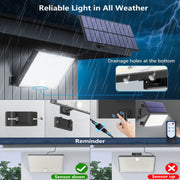 1pc-400LED Solar Wall Light with 5m Cable, Motion Sensor, 3 Modes, IP65 Waterproof Outdoor Light
