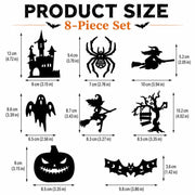 🎃 Halloween LED Silhouette Wall Light Stickers – Spooky Glow Made Easy! 👻✨