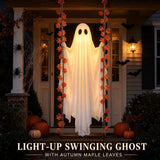 ⏰Last day Promotion 🔥-✨LED Light-Up Swinging Ghost Halloween Decoration👻🍁