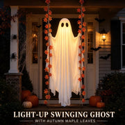 ⏰Last day Promotion 🔥-✨LED Light-Up Swinging Ghost Halloween Decoration👻🍁