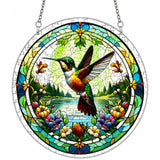 🦜Hummingbird Stained‑Glass Window DIY Acrylic Puzzle Ornament