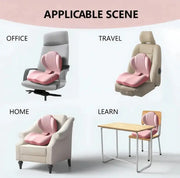 Ergonomic Memory Foam Seat Cushion with Lumbar & Back Support. Relieves Back Pain. Reduces Pressure