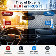🚗 Magnetic Windshield Cover – All-Season Sun. Snow & Frost Protector for Cars. SUVs & Trucks