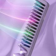 Mini Cordless Hair Straightener Brush – Ceramic Comb, USB Rechargeable, All Hair Types