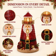 🎄Beginner-Friendly DIY Lighted Christmas Character Sea Glass-Style Lighthouse Kit Collection | Complete Kit with Sea Glass-Style Pieces, LED Lights & Step-by-Step Guide Included 💕