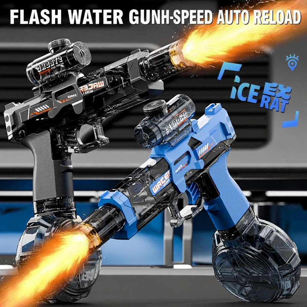 Electric Long-Range Water Gun – High-Speed Motor, Shoots Up to 8 Meters